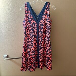 EUC Title Nine Navy & Coral Hillary Dream Dress